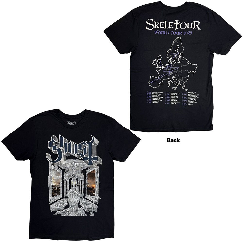 Ghost - Skeleta Album Cover '25 Tour Dates Herren T-Shirt - Schwarz